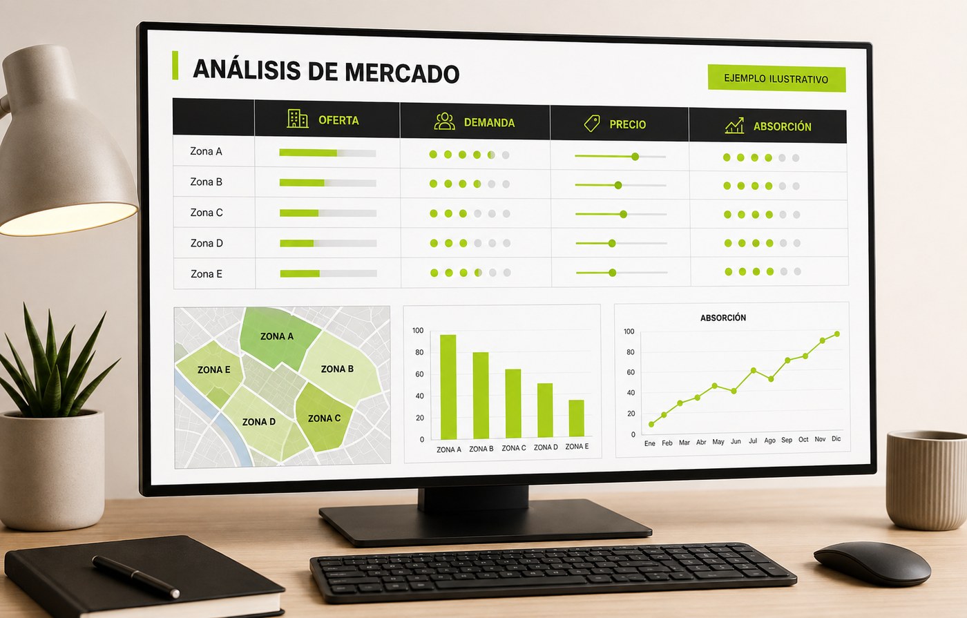 Ejemplo ilustrativo de una herramienta de análisis de mercado inmobiliario